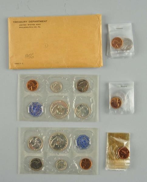 LOT OF 5: US MINT PROOF SETS FROM 1953-1956.      