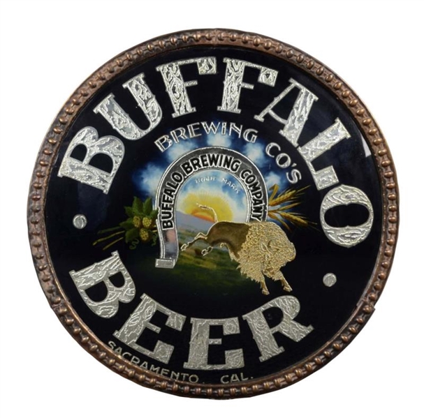 BUFFALO BREWING REVERSE PAINTING SIGN             