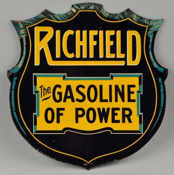 RICHFIELD "THE GASOLINE OF POWER" SIGN.           