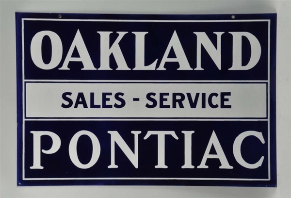 OAKLAND PONTIAC SALES - SERVICE SIGN.             