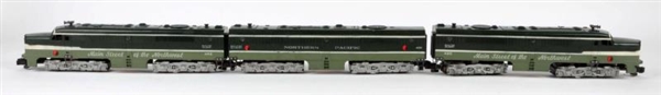 LOT OF 3: NORTHERN PACIFIC TRAIN CARS.            