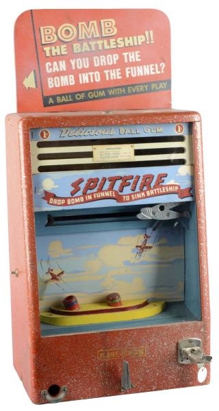 1¢ SPITFIRE VINTAGE WORLD WAR II GUMBALL GAME     