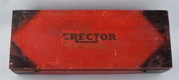 LOT OF 3: ERECTOR SETS IN WOODEN BOXES.           