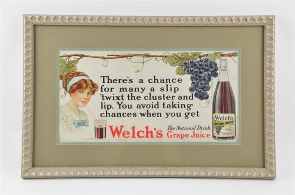 WELCH’S GRAPE JUICE TROLLEY SIGN.                 