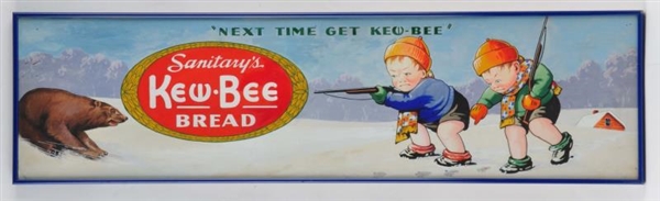 KEW-BEE BREAD  HAND-PAINTED ADVERTISING SIGN.     