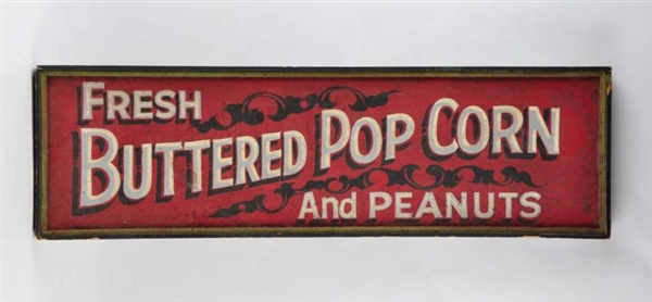 BUTTERED POPCORN DOUBLE SIDED TRADE SIGN.         
