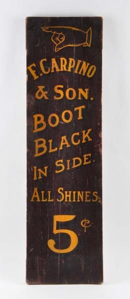 EARLY WOODEN SHOE ADVERTISING TRADE SIGN.         