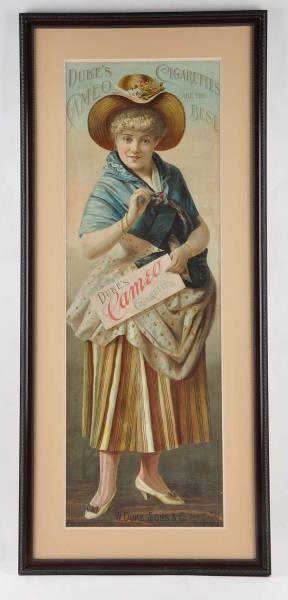 DUKES CAMEO CIGARETTES PAPER ADVERTISING POSTER.  