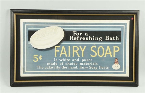 FAIRY SOAP CARDBOARD ADVERTISING SIGN.            