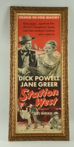 STATION WEST MOVIE ADVERTISING POSTER.            