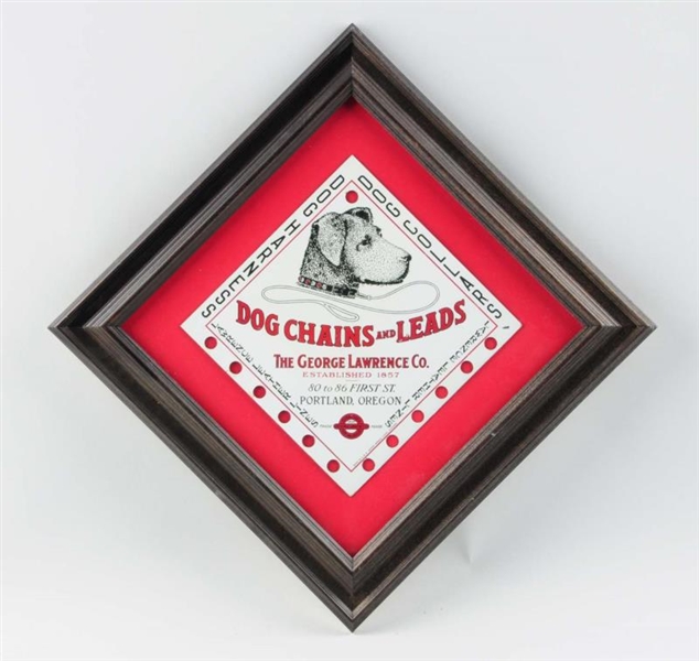 GEORGE LAWRENCE DOG CHAINS TIN SIGN.              