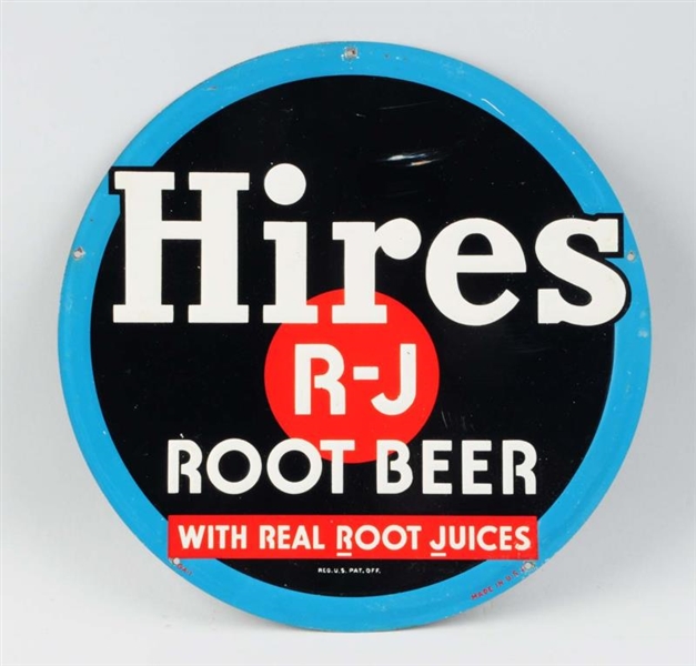 HIRES ROOT BEER TIN ADVERTISING SIGN.             