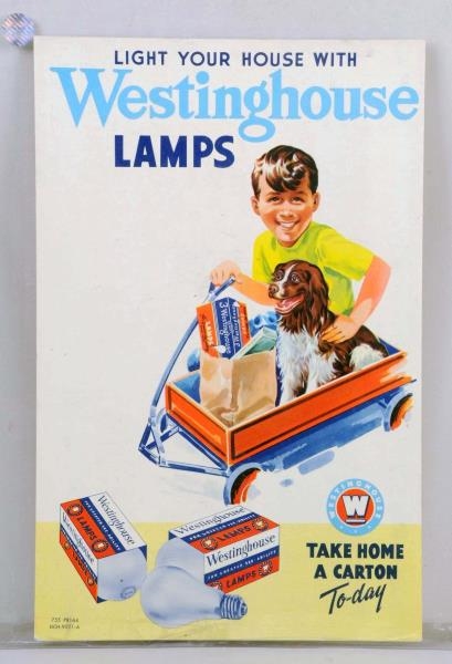 1940-50S WESTINGHOUSE LAMPS POSTER.              