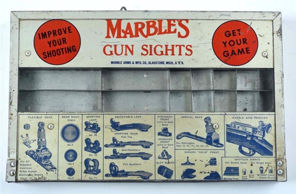 MARBLES GUN SIGHTS FACTORY STORE DISPLAY.         