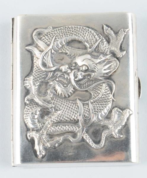 CHINESE EXPORT SILVER CIGARETTE CASE.             