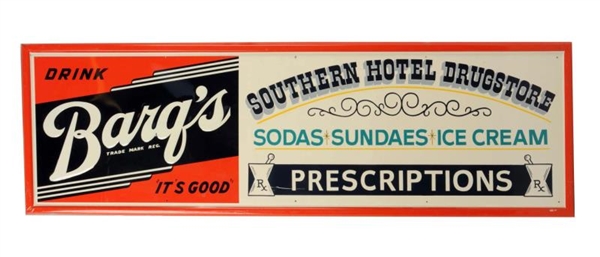 BARQS EMBOSSED TIN SIGN                          