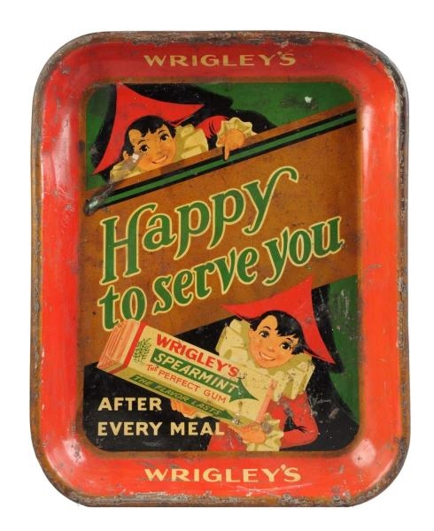 WRIGLEYS SPEARMINT CHEWING GUM SERVING TRAY      
