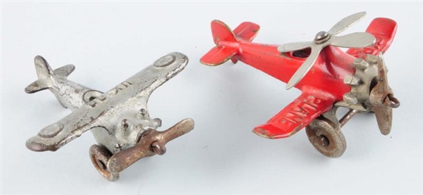 LOT OF 2: CAST IRON AIRPLANES.                    