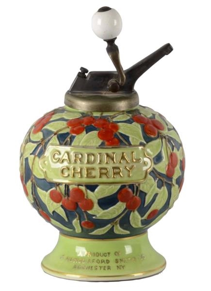 CARDINAL CHERRY EMBOSSED SYRUP DISPENSER          