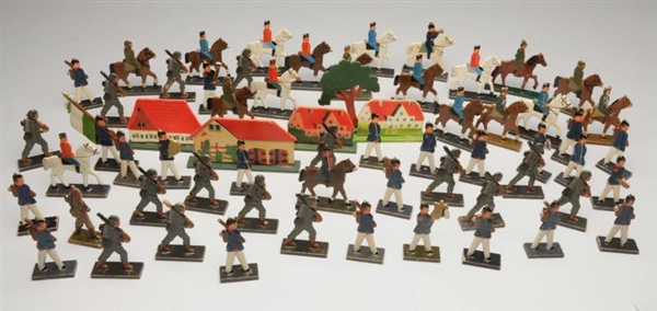 BOXED GERMAN WOODEN FLAT FIGURES BY SPECLING      