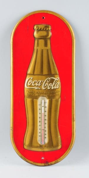 EMBOSSED COCA-COLA ADVERTISING THERMOMETER.       