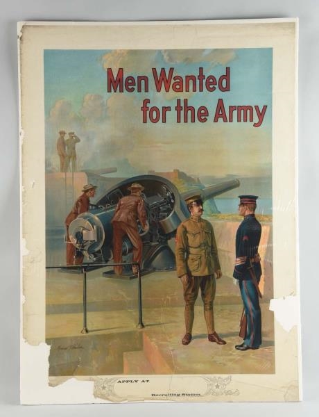 WWI MEN WANTED ARMY POSTER                        