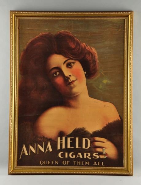 ANNA HELD CIGARS ADVERTISING POSTER.              