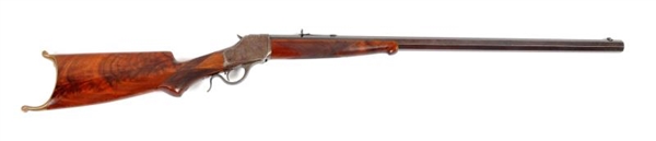 (A) DELUXE WINCHESTER MOD 1885 HI-WALL S. S. RIFLE