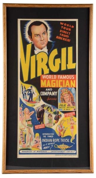 VIRGIL & COMPANY WORLD FAMOUS MAGICIAN POSTER     