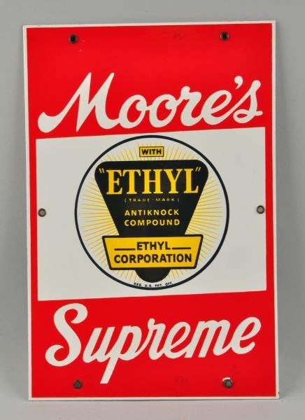 MOORES SUPREME WITH ETHYL LOGO SIGN.             