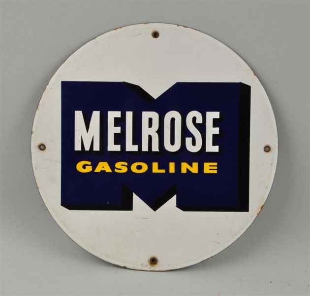 MELROSE GASOLINE WITH LOGO SIGN.                  