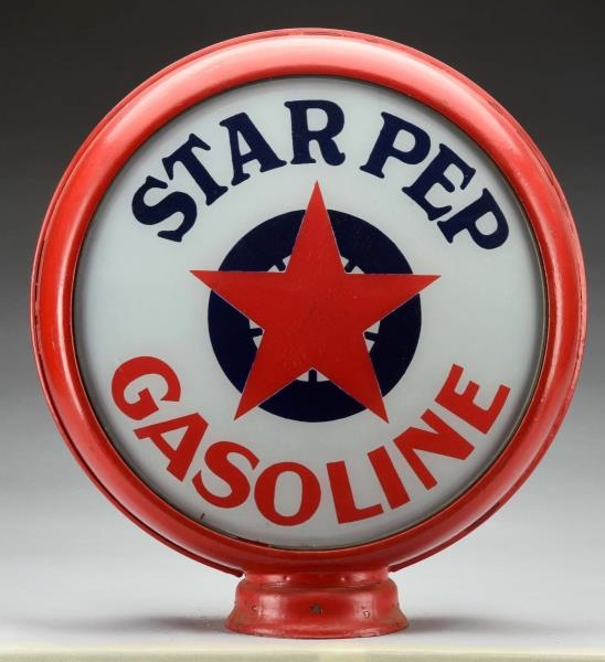 STAR PEP GASOLINE W/ LOGO 15" GLOBE LENSES.       