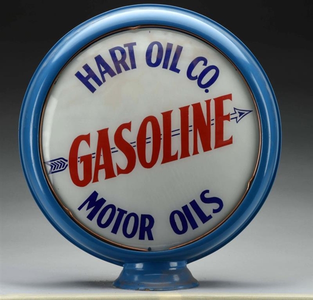HART OIL GASOLINE WITH ARROW 15" GLOBE LENSES.    
