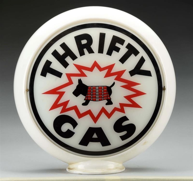 THRIFTY GAS WITH DOG 13-1/2" GLOBE LENSES.        