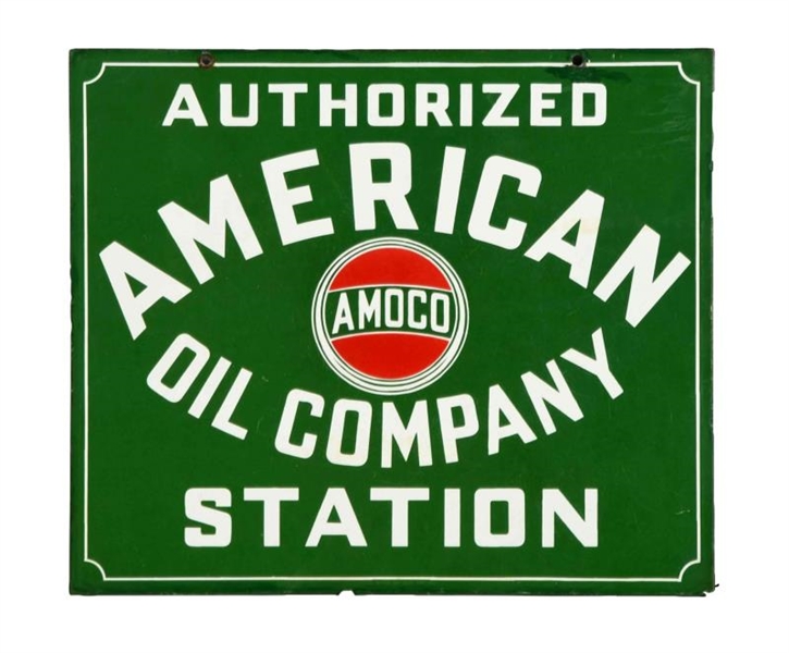  AMERICAN OIL COMPANY AUTHORIZE STATION SIGN.     