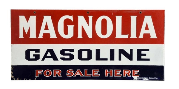 MAGNOLIA GASOLINE "FOR SALE HERE" PORCELAIN SIGN. 