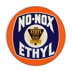 NO-NOX ETHYL W/ ETHYL LOGO PORCELAIN SIGN.        