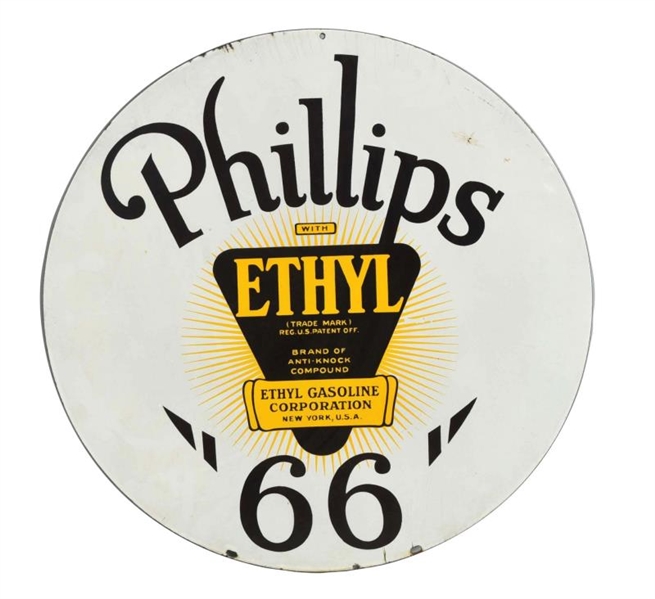 PHILLIPS "66" WITH ETHYL LOGO SIGN.               