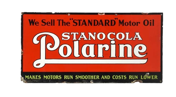 STANOCOLA POLARINE MOTOR OIL PORCELAIN SIGN.      