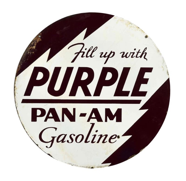 FILL UP WITH PURPLE PAN-AM GASOLINE SIGN.         