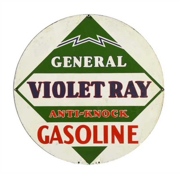 GENERAL VIOLET RAY ANTI-KNOCK GASOLINE SIGN.      