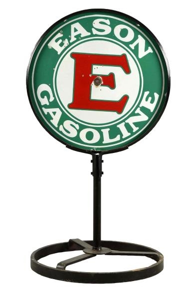 EASON GASOLINE WITH "E" LOGO PORCELAIN SIGN.      