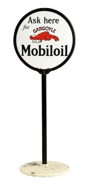 ASK HERE FOR GARGOYLE MOBILOIL CURB SIGN.         