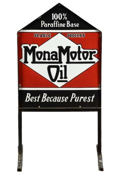 MONA MOTOR OIL "BEST CAUSE PUREST" DIECUT SIGN.   