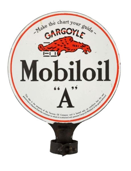 MOBILOIL WITH GARGOYLE "A" LUBSTER PADDLE SIGN.   