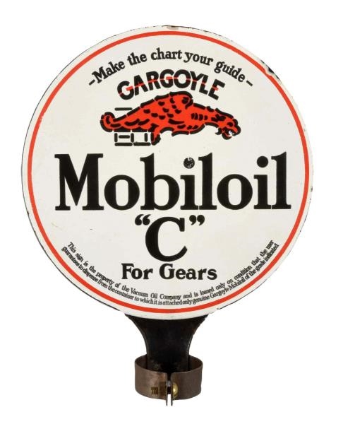 MOBILOIL WITH GARGOYLE "C" LUBSTER PADDLE SIGN.   