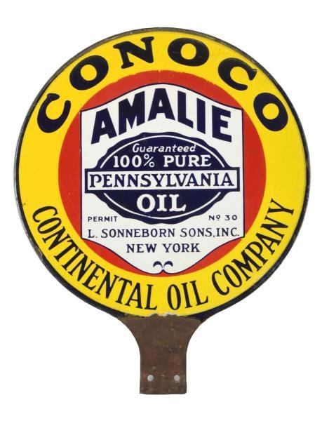 CONOCO AMALIE LUBSTER PADDLE SIGN.                