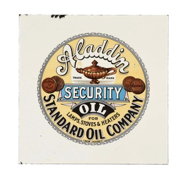 ALADDIN SECURITY OIL STANDARD OIL CO. SIGN.       