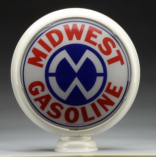 MIDWEST GASOLINE WITH LOGO 15" GLOBE LENSES.      