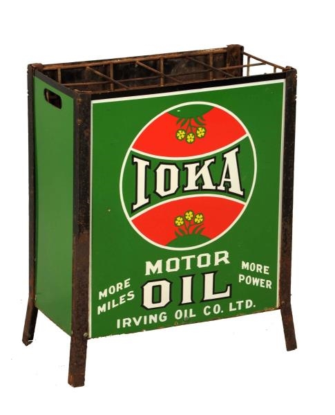 IOKA MOTOR OIL BY IRVING OIL CO LTD BOTTLE RACK.  